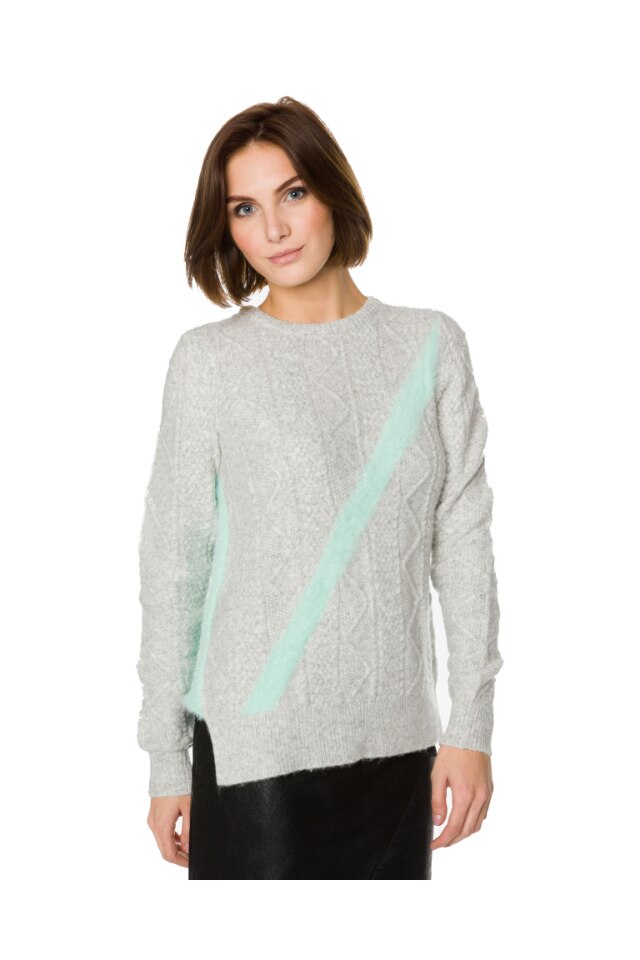 Pulover Casual, Desigual Piscis, Gri, XL