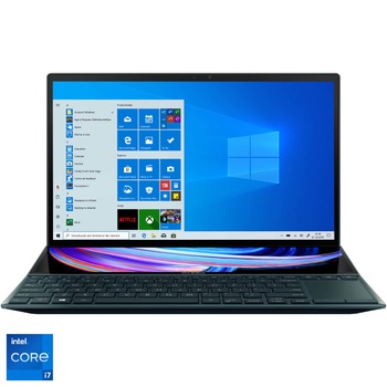 Laptop ultraportabil ASUS ZenBook Duo 14 UX482EG cu procesor Intel® Core™ i7-1165G7, 14 Laptop ultraportabil ASUS ZenBook Duo 14 UX482EG cu procesor Intel® Core™ i7-1165G7, 14