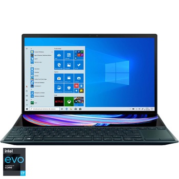 Laptop ultraportabil ASUS ZenBook Duo 14 UX482EA cu procesor Intel® Core™ i7-1165G7 pana la 4.70 GHz, 14 Laptop ultraportabil ASUS ZenBook Duo 14 UX482EA cu procesor Intel® Core™ i7-1165G7 pana la 4.70 GHz, 14