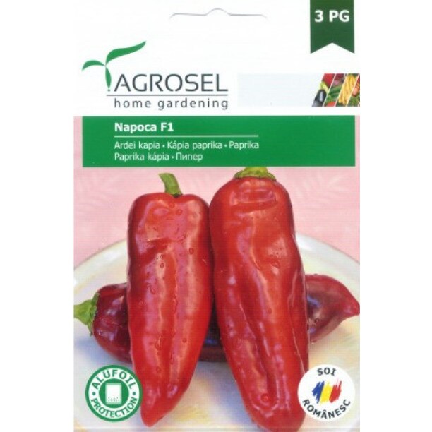 Seminte ardei Kapia, Napoca F1, hibrid, Agrosel - 20 seminte