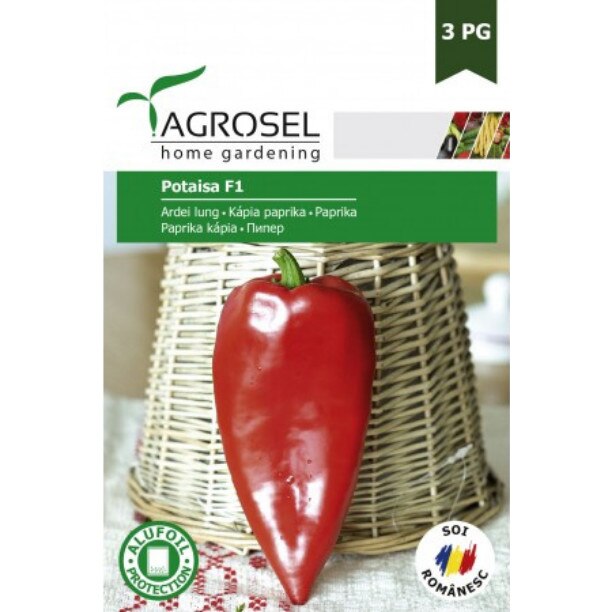 Seminte ardei lung, hibrid, Potaisa F1, Agrosel - plic 20 seminte