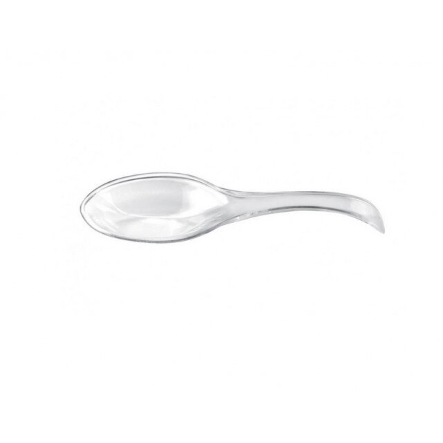 Set 30 linguri monoportii plastic unica folosinta, 12 cm