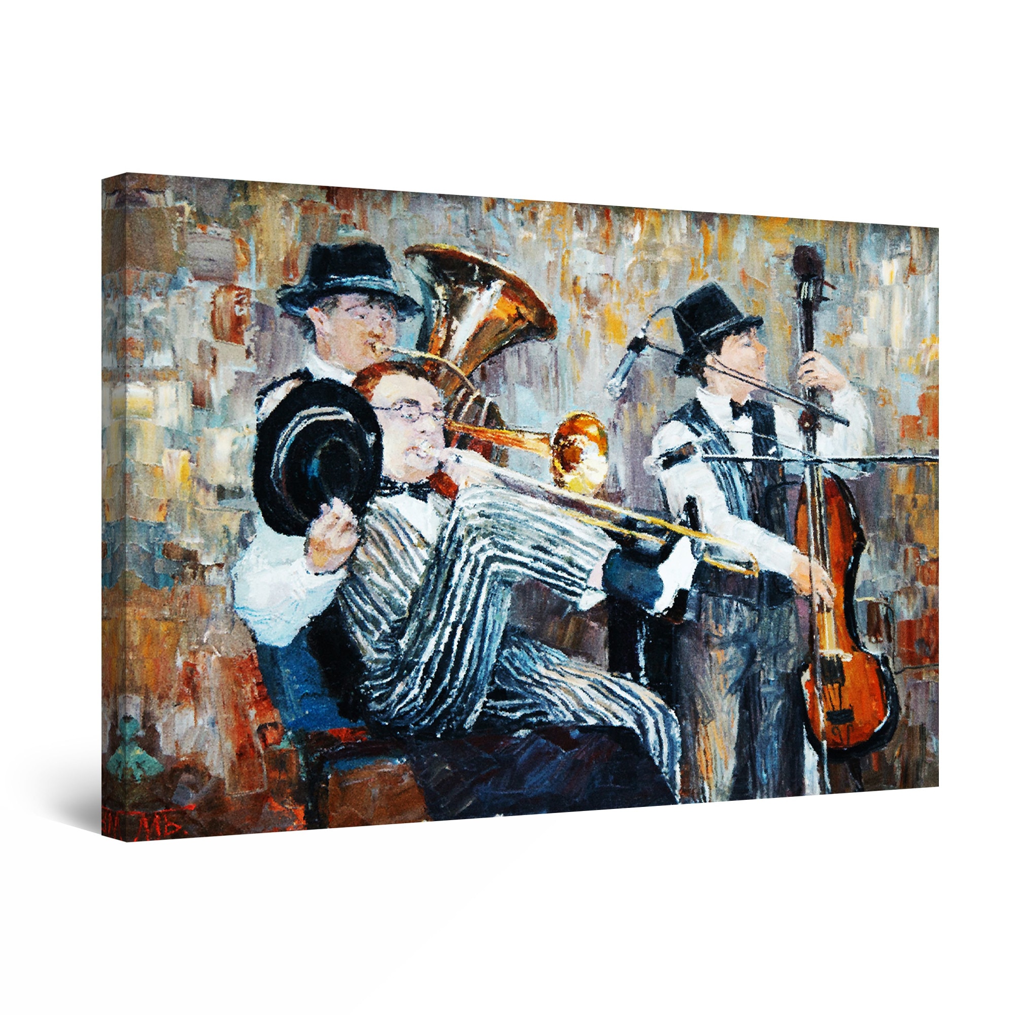 Tablou DualView Startonight Orchestra Jazz , luminos in intuneric, 60 cm x 40 cm