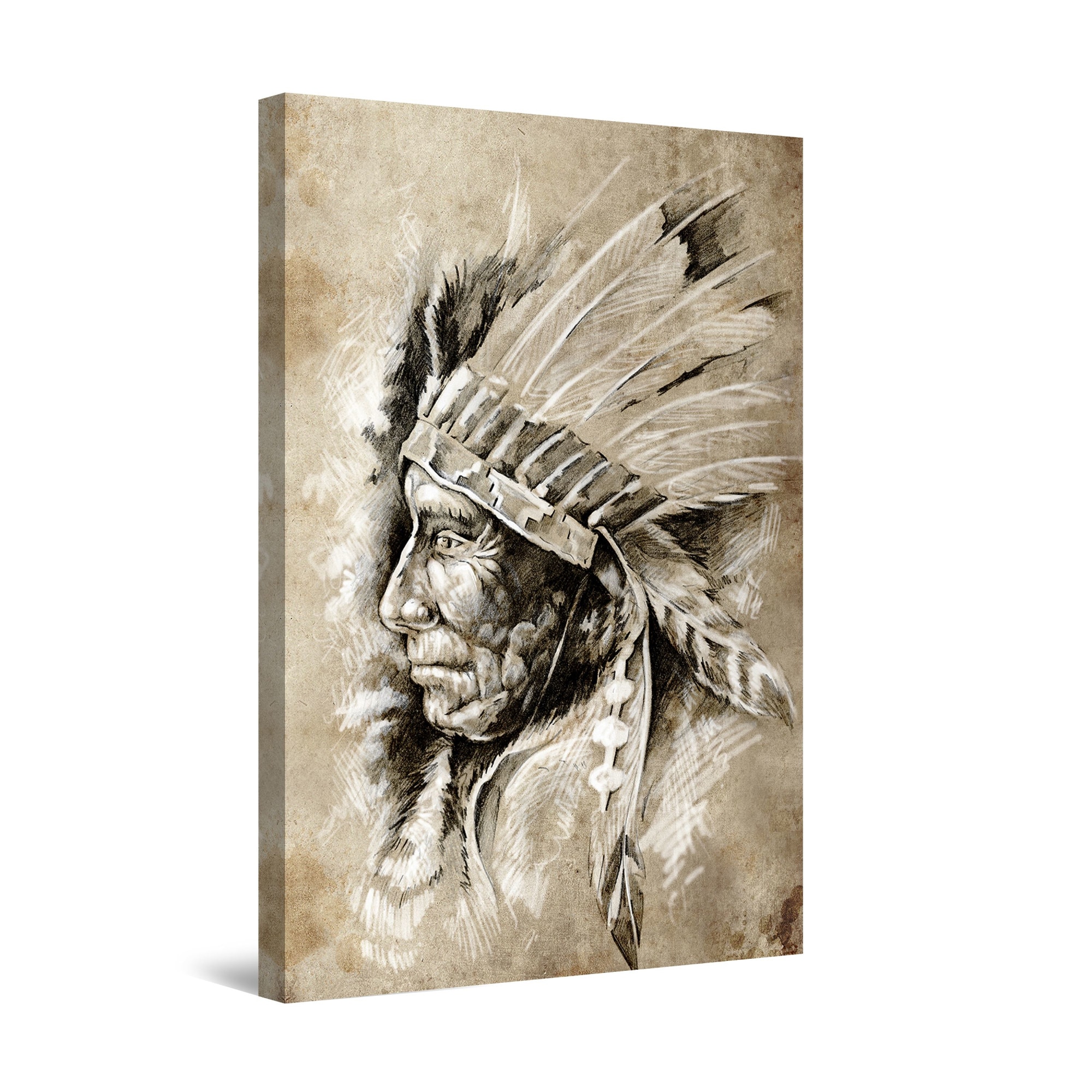 Tablou DualView Startonight Amerindianul, luminos in intuneric, 30 cm x 20 cm