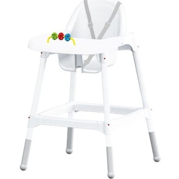 Scaun de masa ,pentru bebe ,cu picioare antiderapante,Alb lucios Scaun de masa ,pentru bebe ,cu picioare antiderapante,Alb lucios