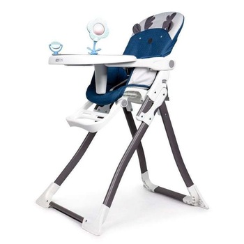 Scaun de masa fix Ecotoys cu design cu reni , albastru Scaun de masa fix Ecotoys cu design cu reni , albastru
