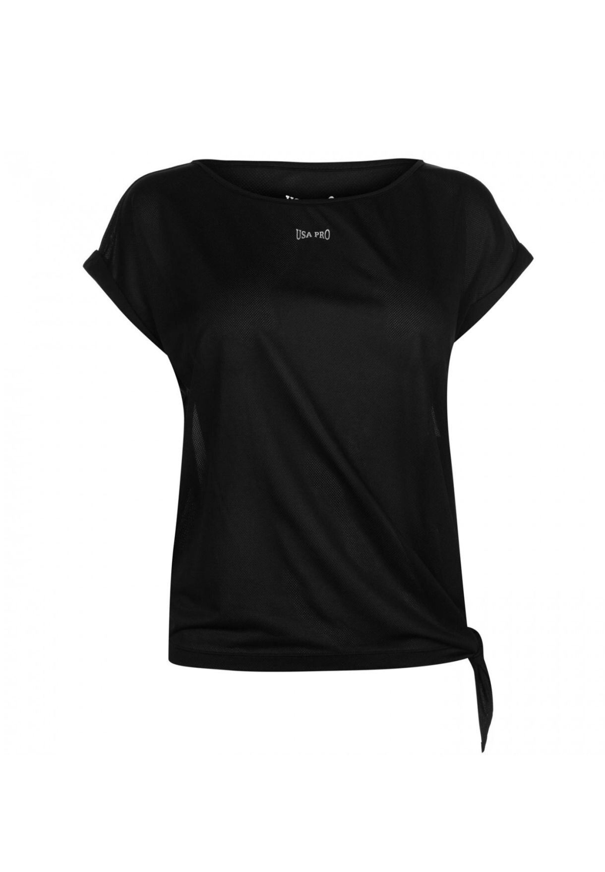 Tricou cu decolteu oval USA Pro Tie, Negru, L