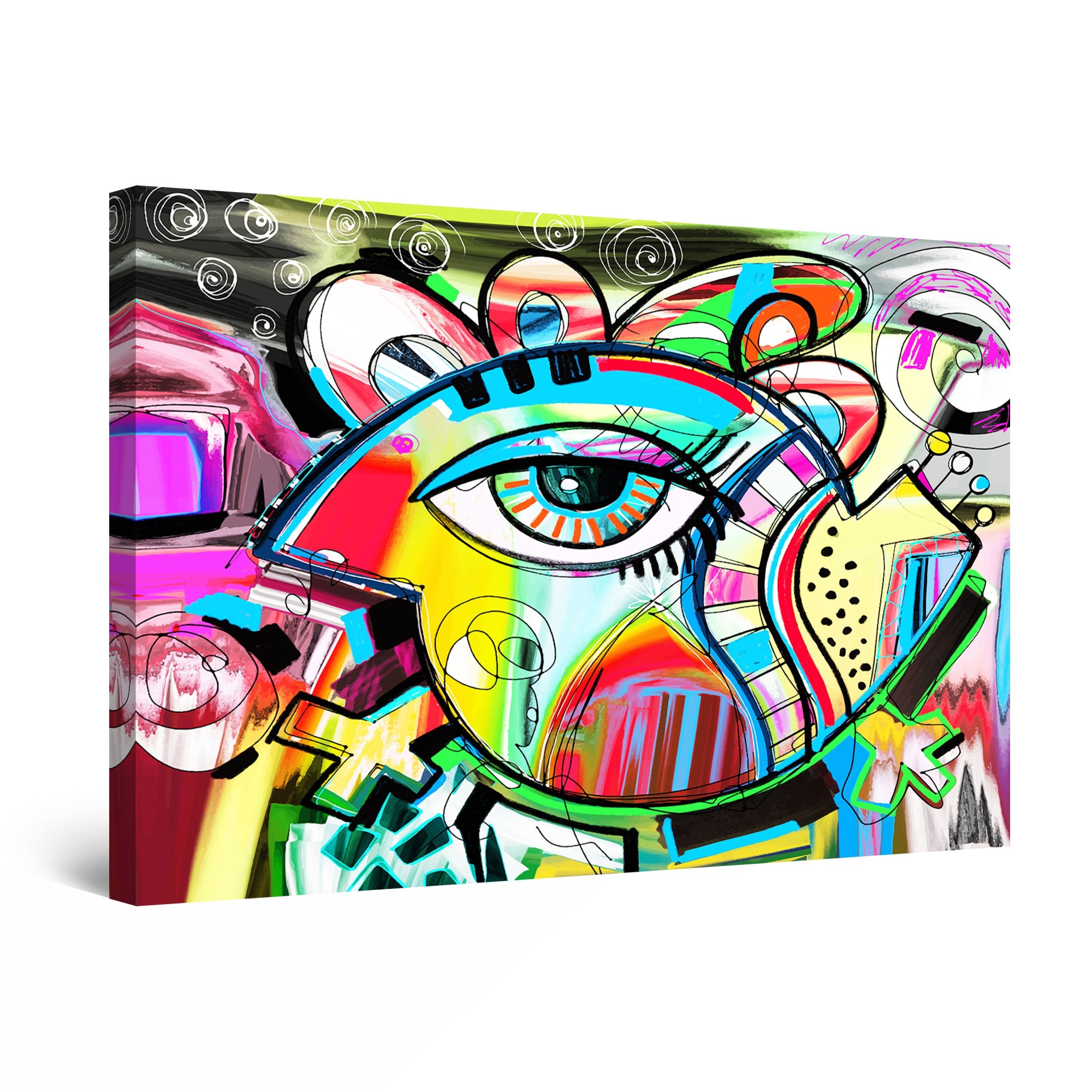 Tablou DualView Startonight Abstract Colorat, luminos in intuneric, 30 cm x 20 cm