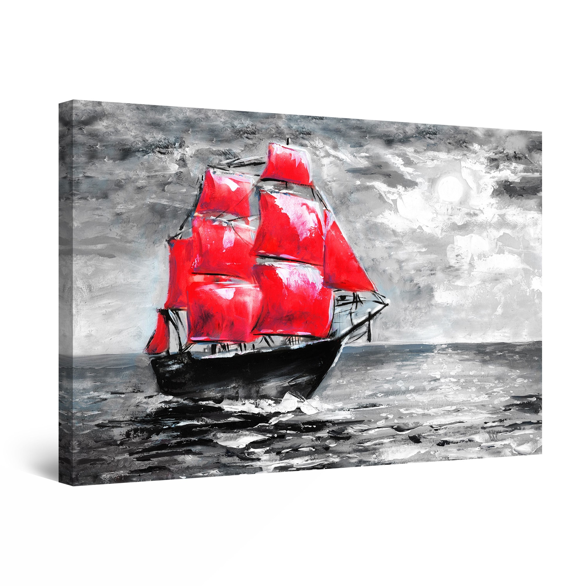 Tablou DualView Startonight Corabie cu Vele, luminos in intuneric, 90 cm x 60 cm