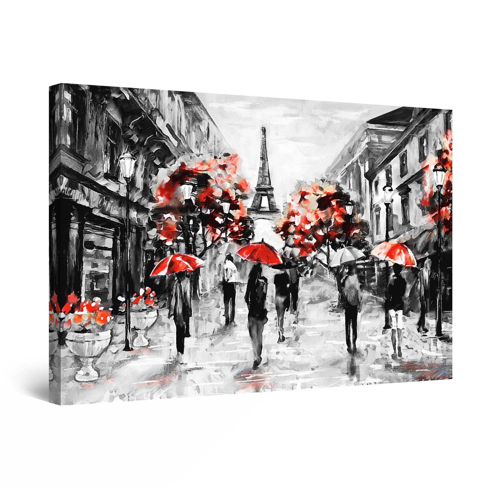 Tablou DualView Startonight Promenada in Paris, luminos in intuneric, 120 cm x 80 cm