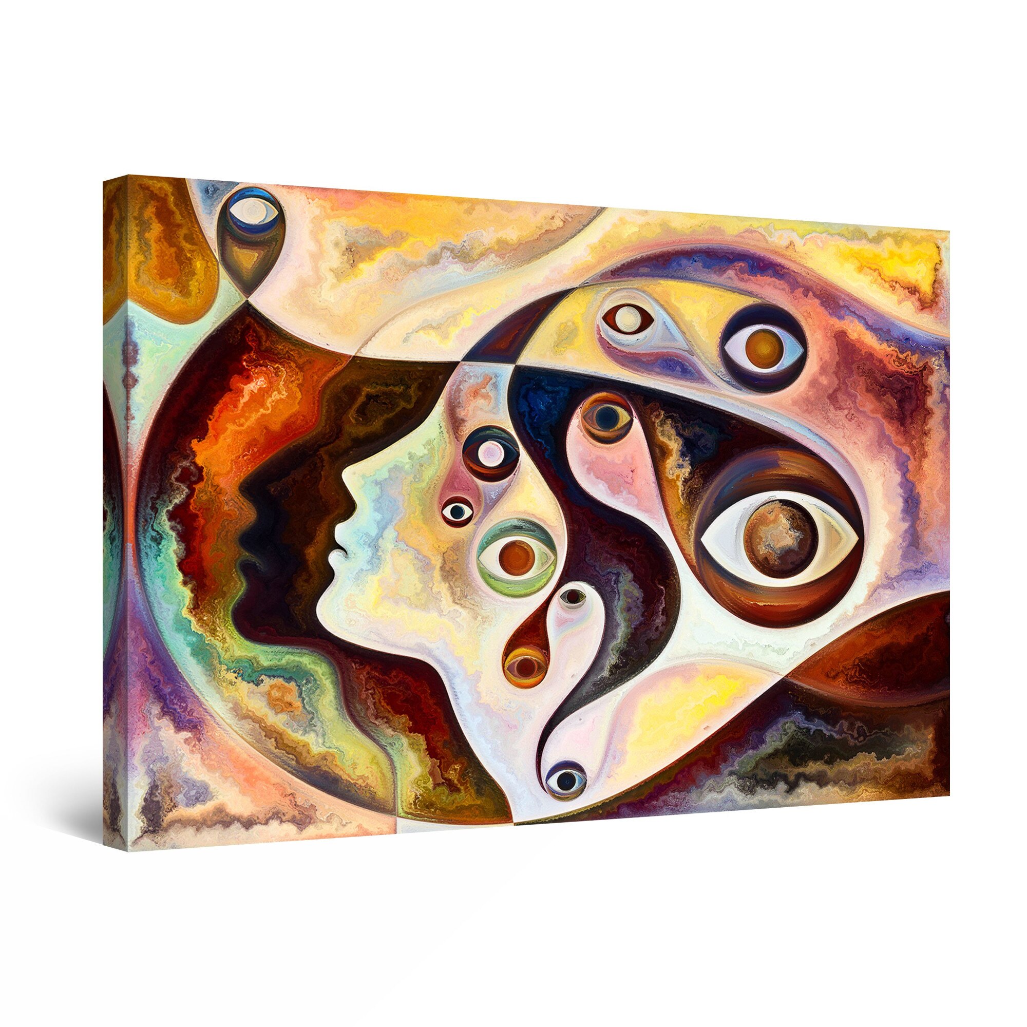 Tablou DualView Startonight Contururi Abstracte, luminos in intuneric, 60 cm x 40 cm