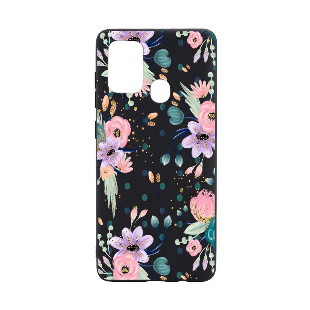 Husa Silicon Flowers, compatibila cu Motorola Moto G10 / Moto G30 / Moto G10 Power, rezistenta la uzura, anti-alunecare, B495