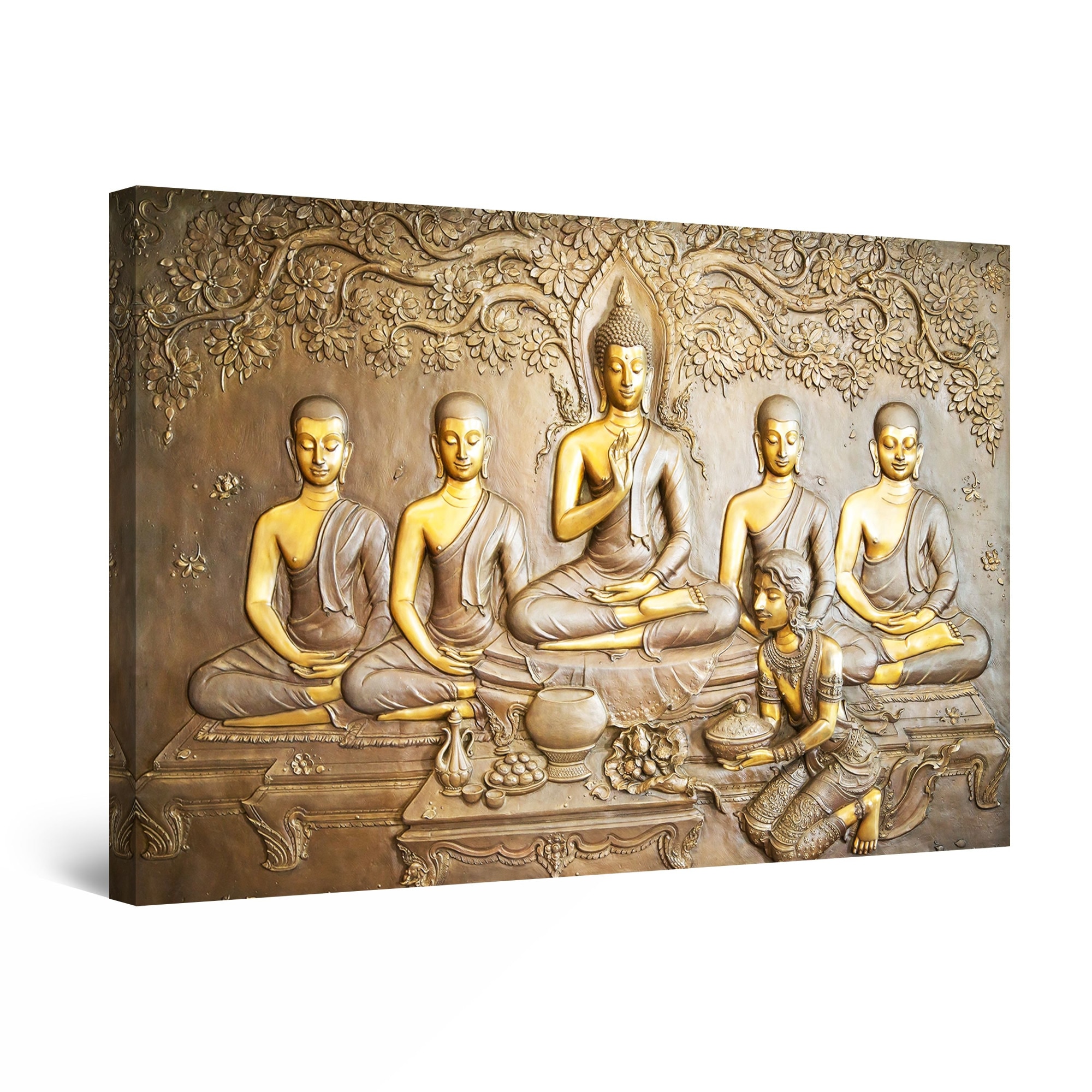 Tablou DualView Startonight Ofranda Budista, luminos in intuneric, 120 cm x 80 cm
