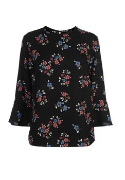 Bluza cu imprimeu floral Miso Printed BL, Negru, M Bluza cu imprimeu floral Miso Printed BL, Negru, M