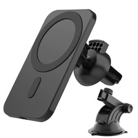 incarcator wireless auto loowoko n16 pentru iphone 12 15w fast charge magnetic incarcare prin husa suport ventuza  grila ventilatie negru imagen 36_0_
0