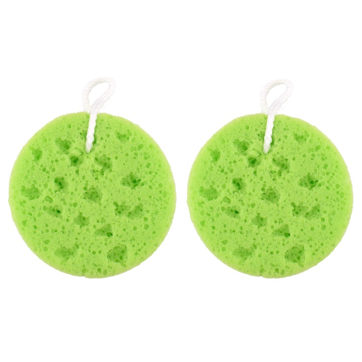 MAGNUM fürdőszivacsok, kerek, zöld, 2 db