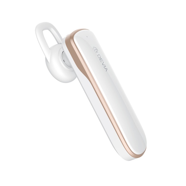 Bluetooth Еarphone Devia - Dual Point, Бяла