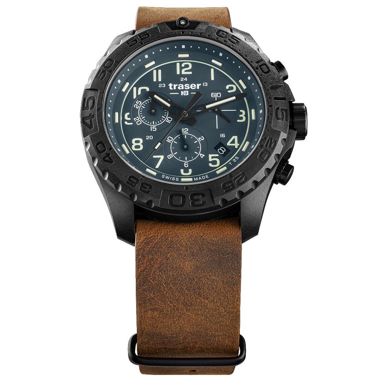 Ceas barbatesc Traser H3 109049 P96 OdP Evolution, 44 mm, 20 ATM, Negru