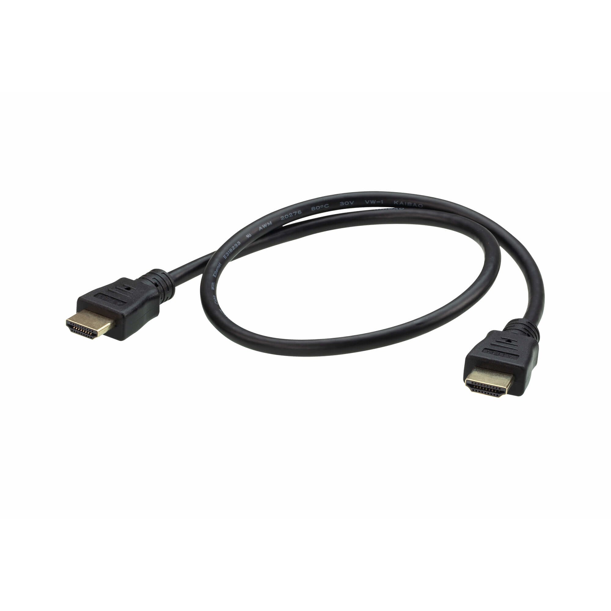 Cablu video ATEN, HDMI (T) la HDMI (T), 0.6 m, negru, 2L-7DA6H