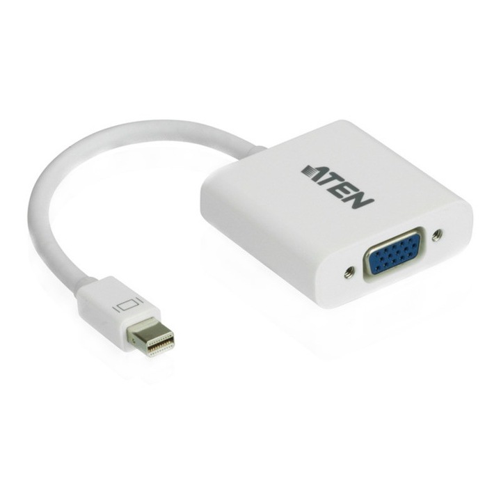 Cablu video ATEN, Mini-DisplayPort (T) la VGA (M), alb, VC920-AT