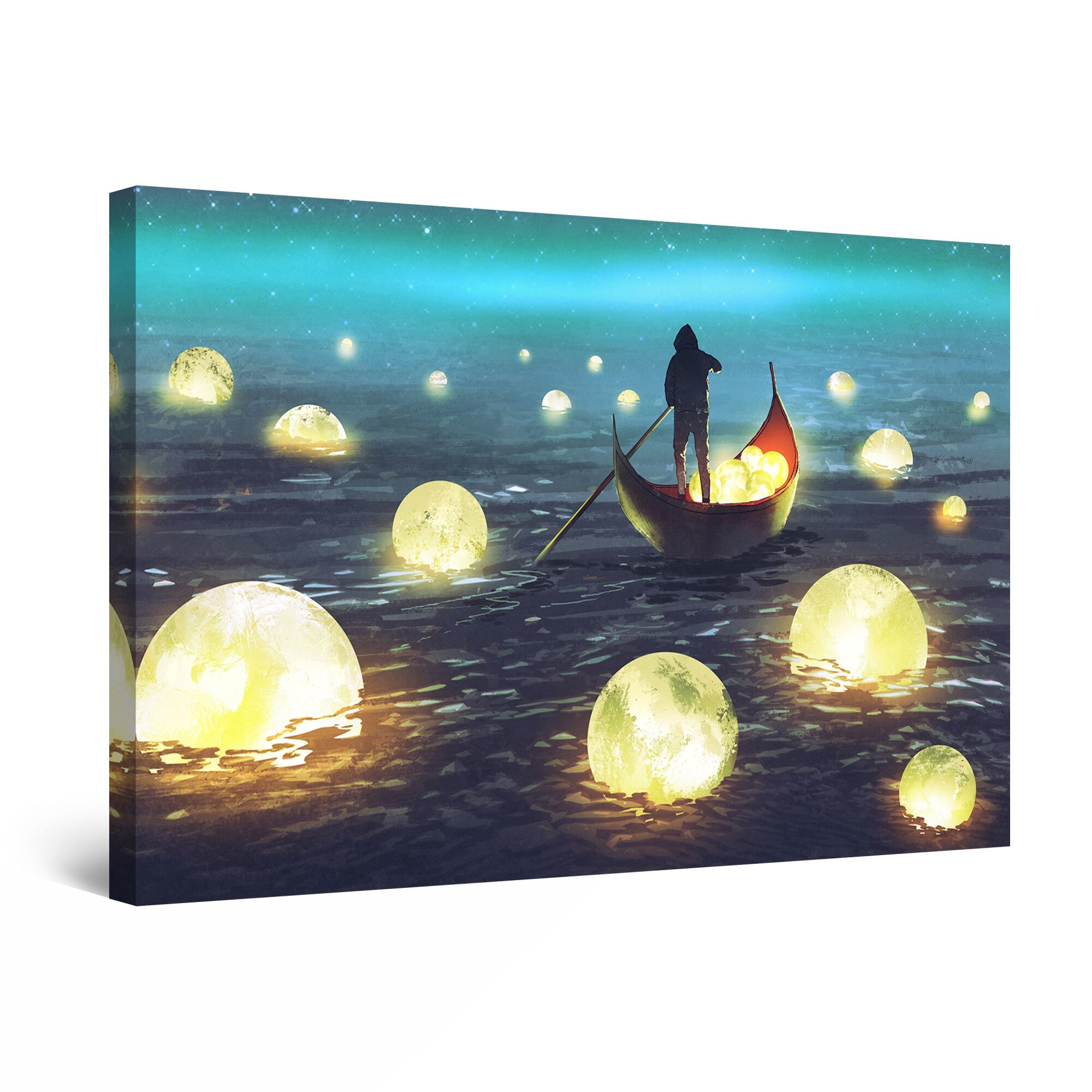 Tablou DualView Startonight Iti voi pescui o…Luna!, luminos in intuneric, 60 cm x 40 cm