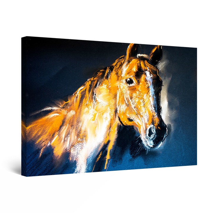 Tablou DualView Startonight Calul Maroniu, luminos in intuneric, 90 cm x 60 cm