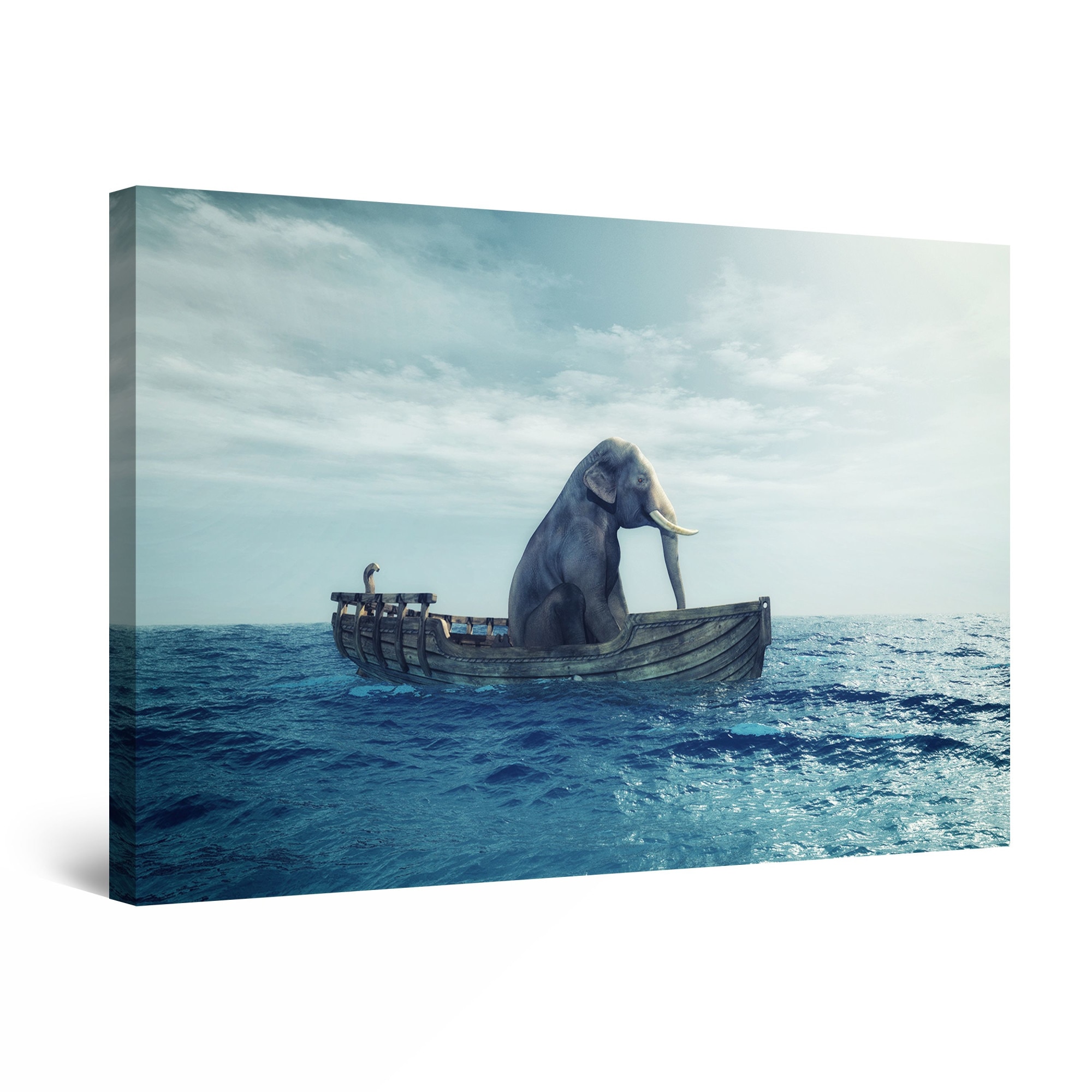 Tablou DualView Startonight Elefantul pe Ocean, luminos in intuneric, 30 cm x 20 cm
