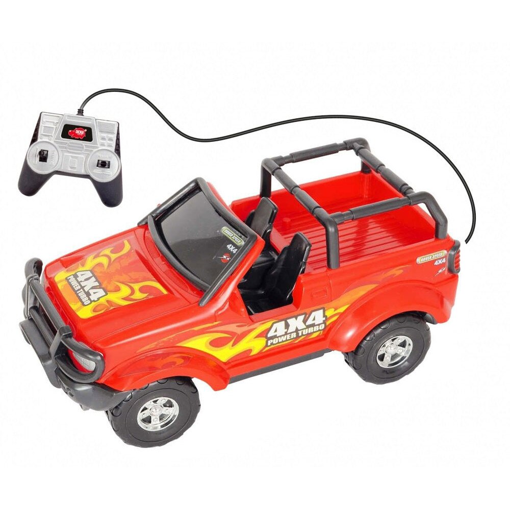 Masinuta Super Cross cu telecomanda pe cablu, Dickie Toys