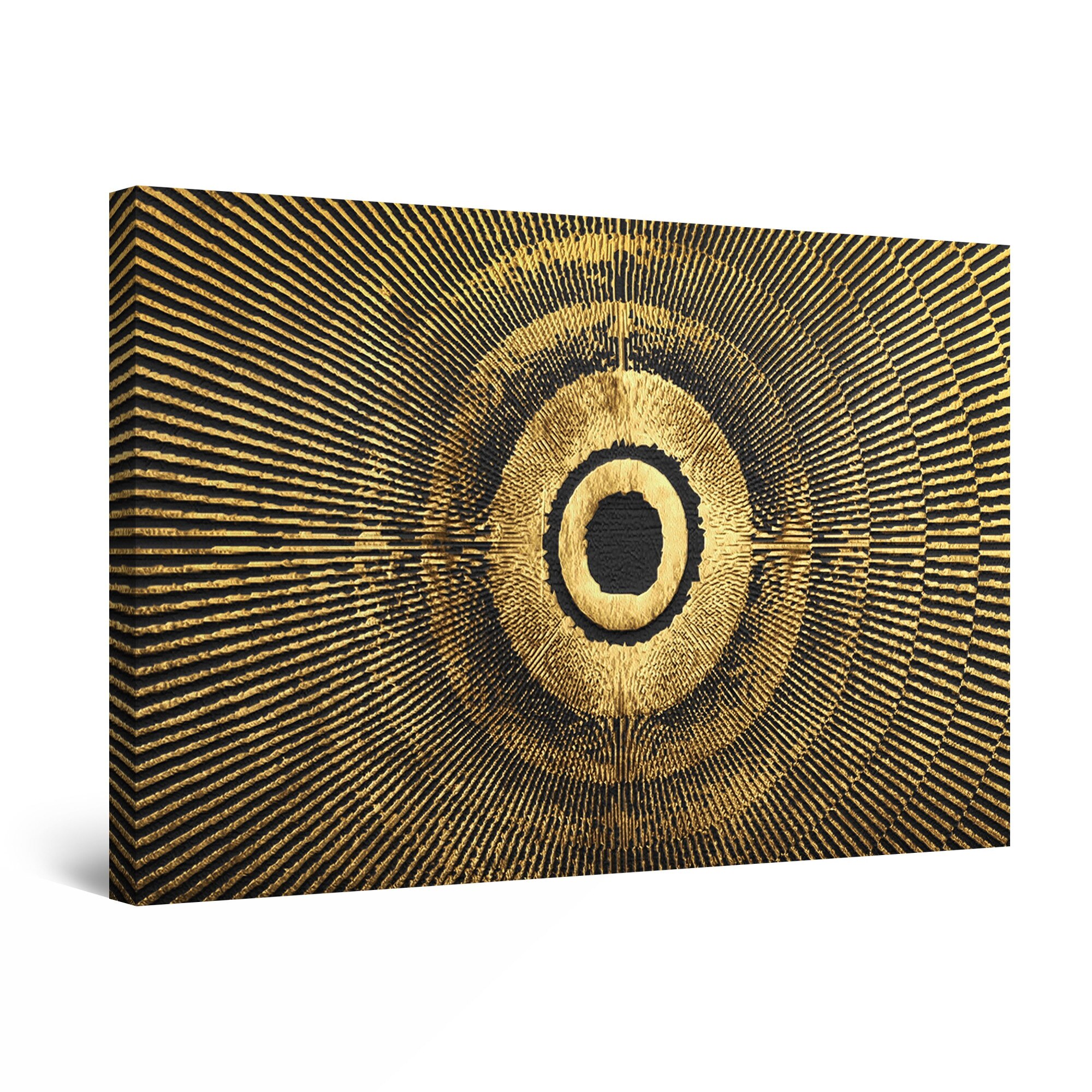 Tablou DualView Startonight Liniar Auriu, luminos in intuneric, 90 cm x 60 cm