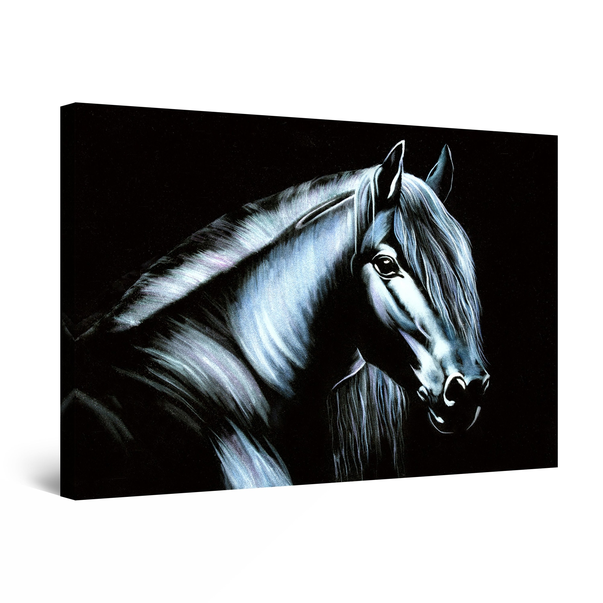 Tablou DualView Startonight Cal Alb, luminos in intuneric, 90 cm x 60 cm