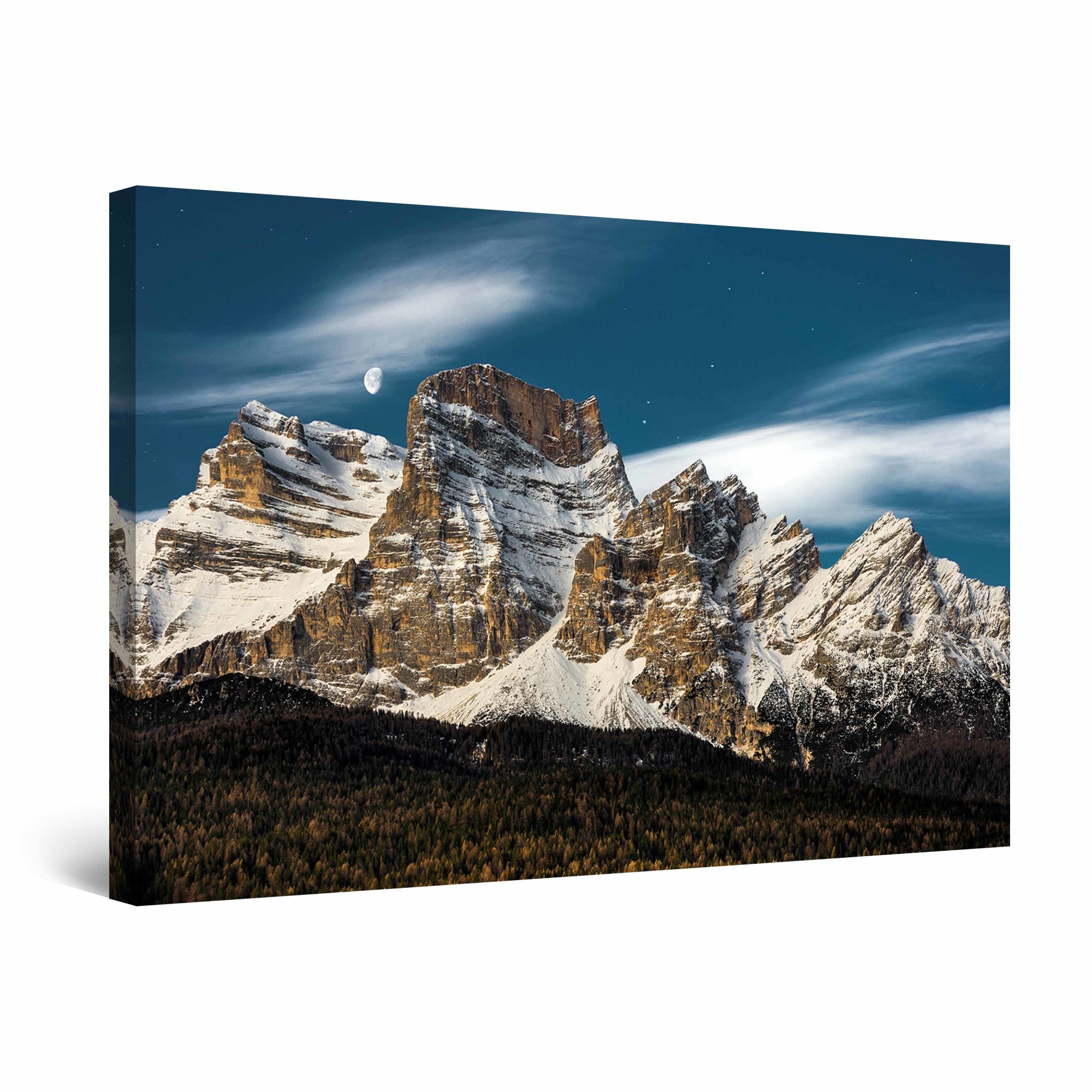 Tablou DualView Startonight Munti Inzapeziti, luminos in intuneric, 120 cm x 80 cm