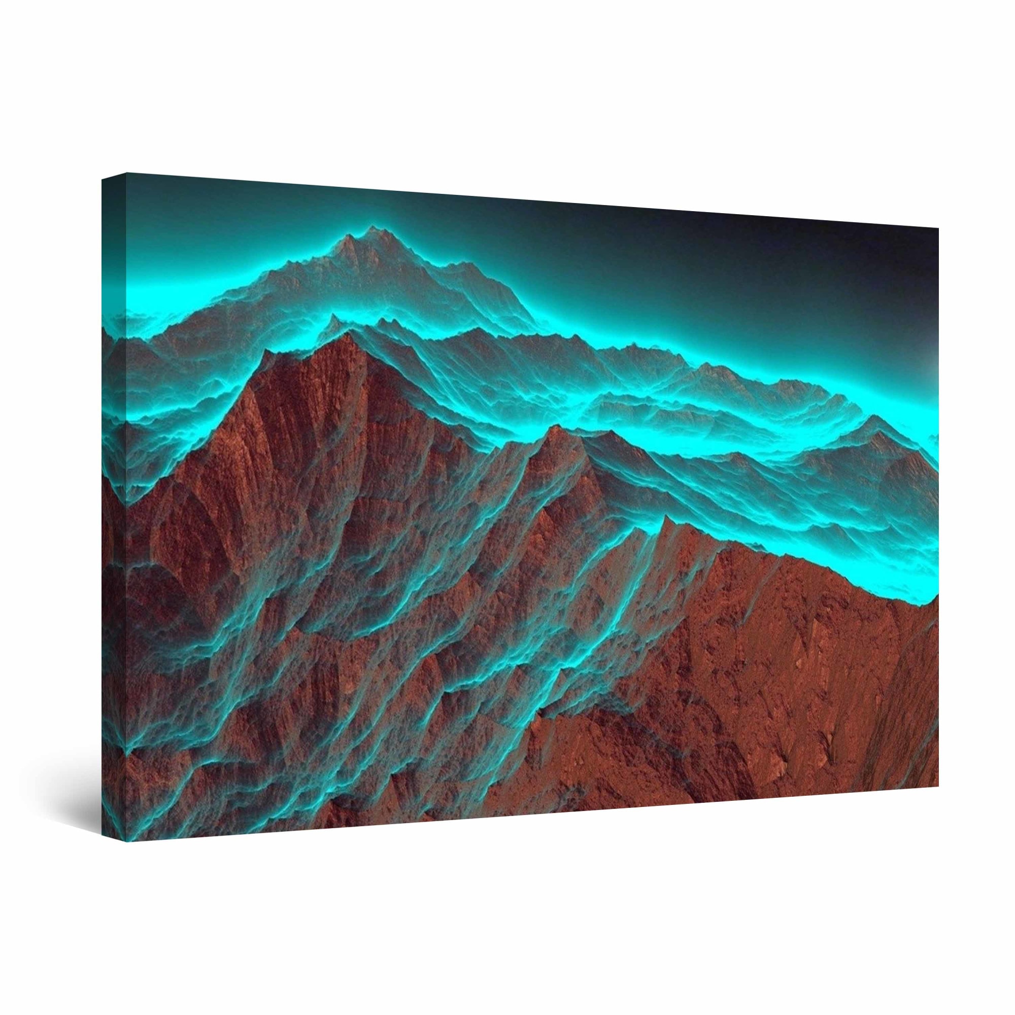 Tablou DualView Startonight Ceata in Munti, luminos in intuneric, 60 cm x 40 cm