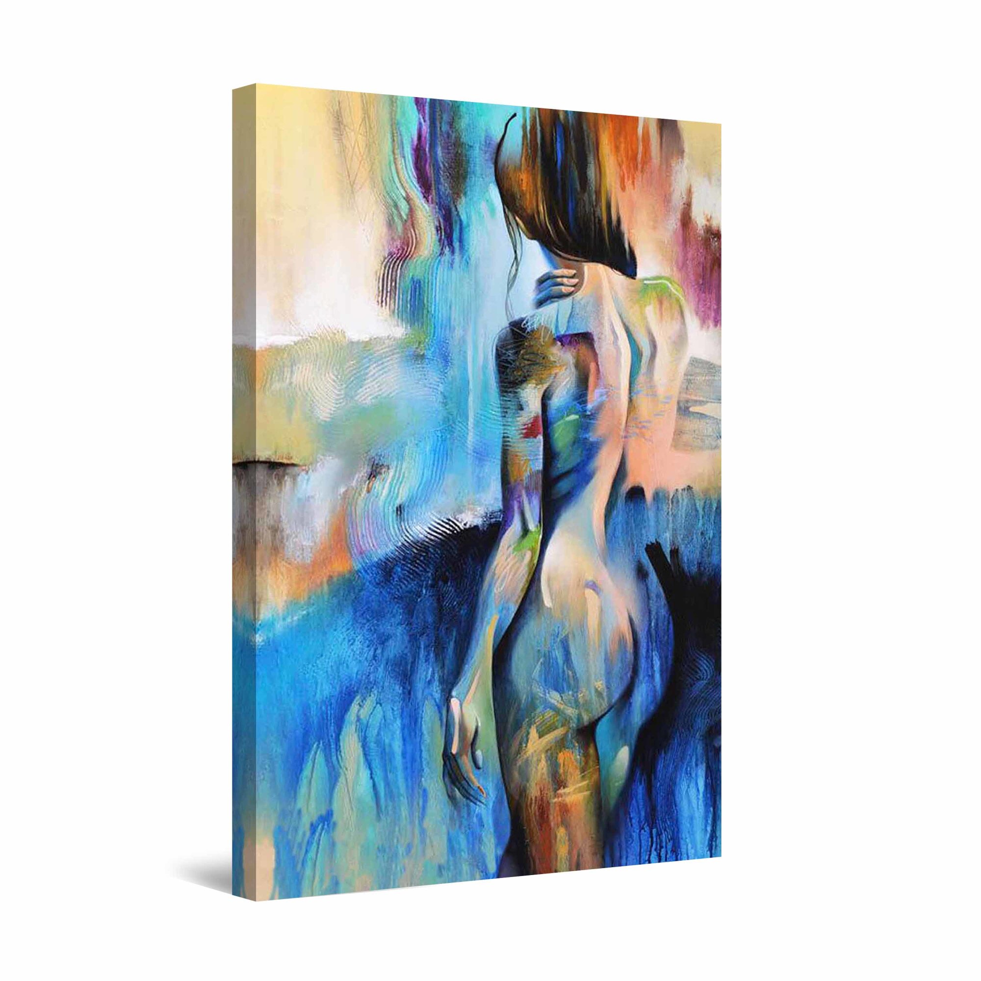 Tablou DualView Startonight Silueta Feminina, luminos in intuneric, 60 cm x 40 cm