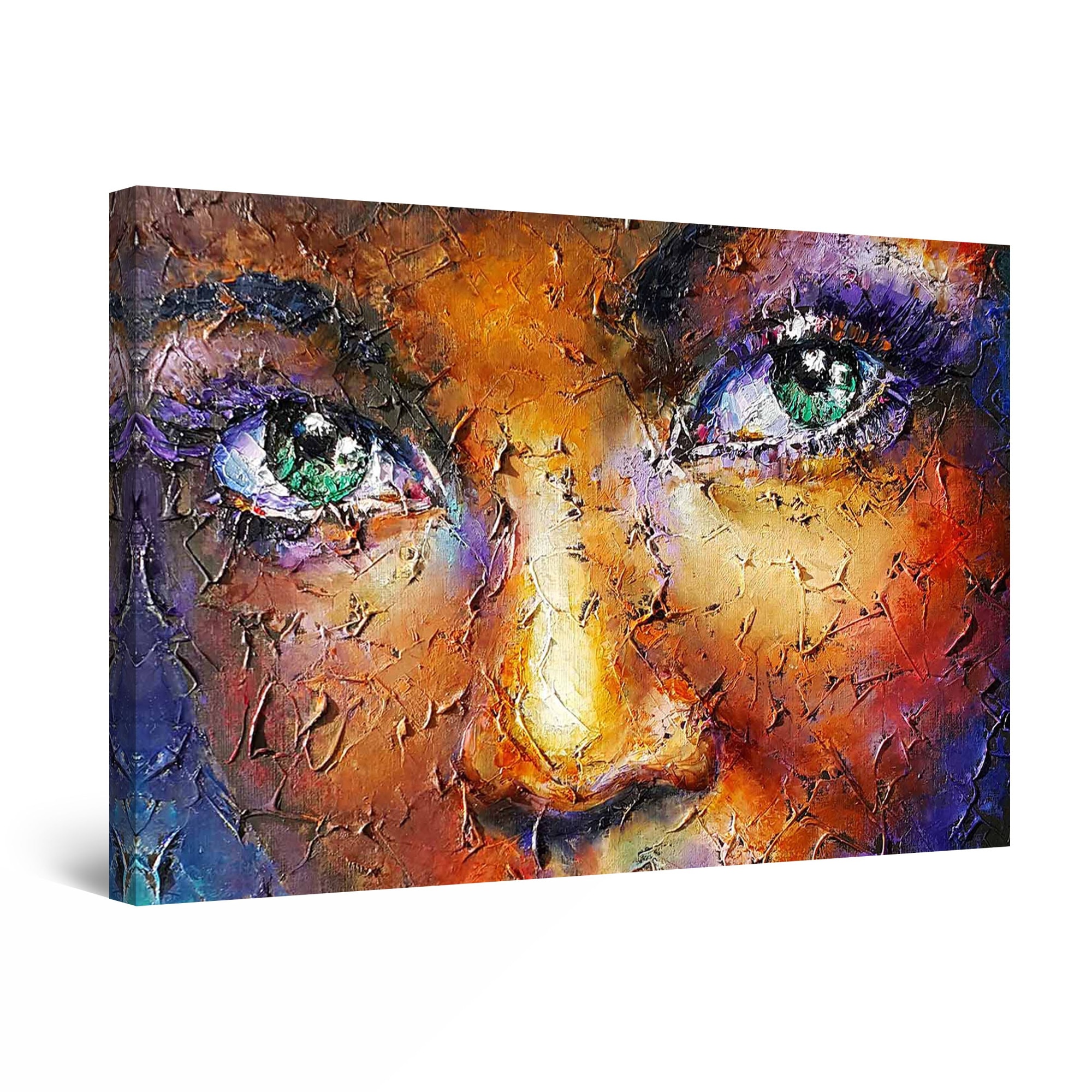 Tablou DualView Startonight Fata cu Ochi Verzi, luminos in intuneric, 60 cm x 40 cm