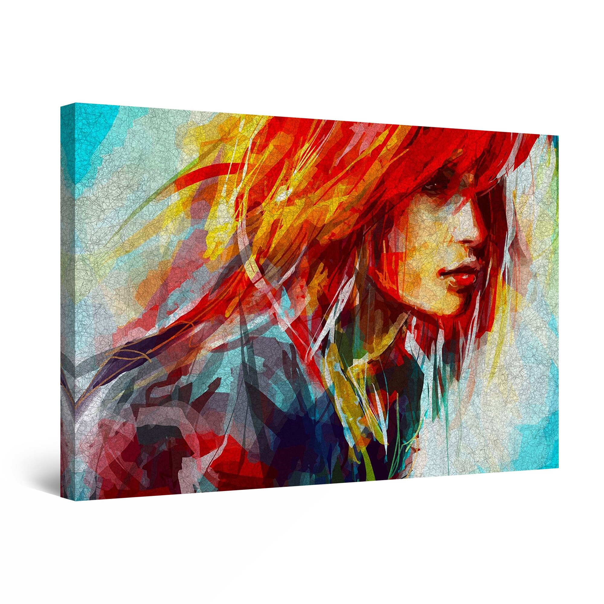 Tablou DualView Startonight Fata cu Par Portocaliu, luminos in intuneric, 30 cm x 20 cm
