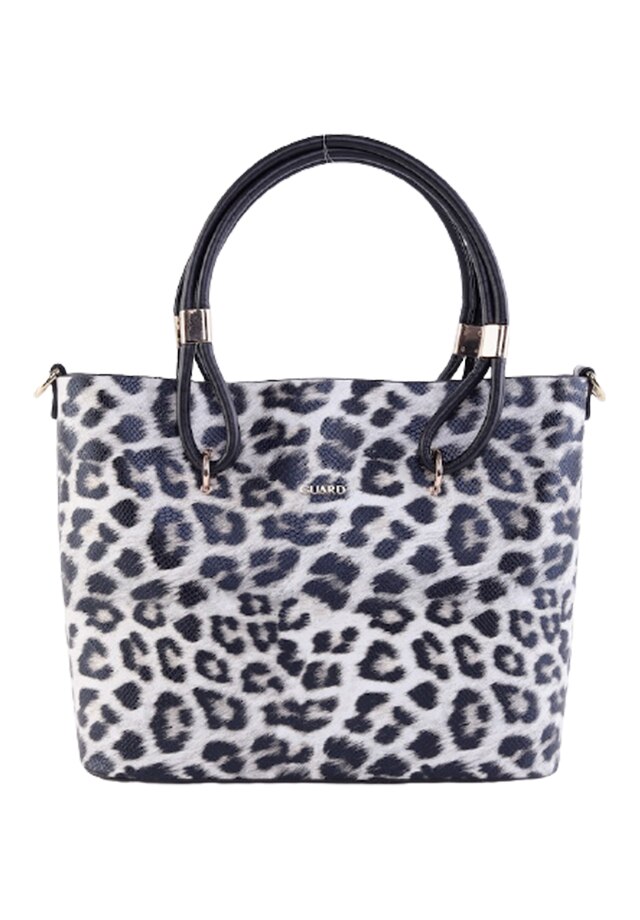 Geanta dama Guard 10020, piele ecologica, alb negru