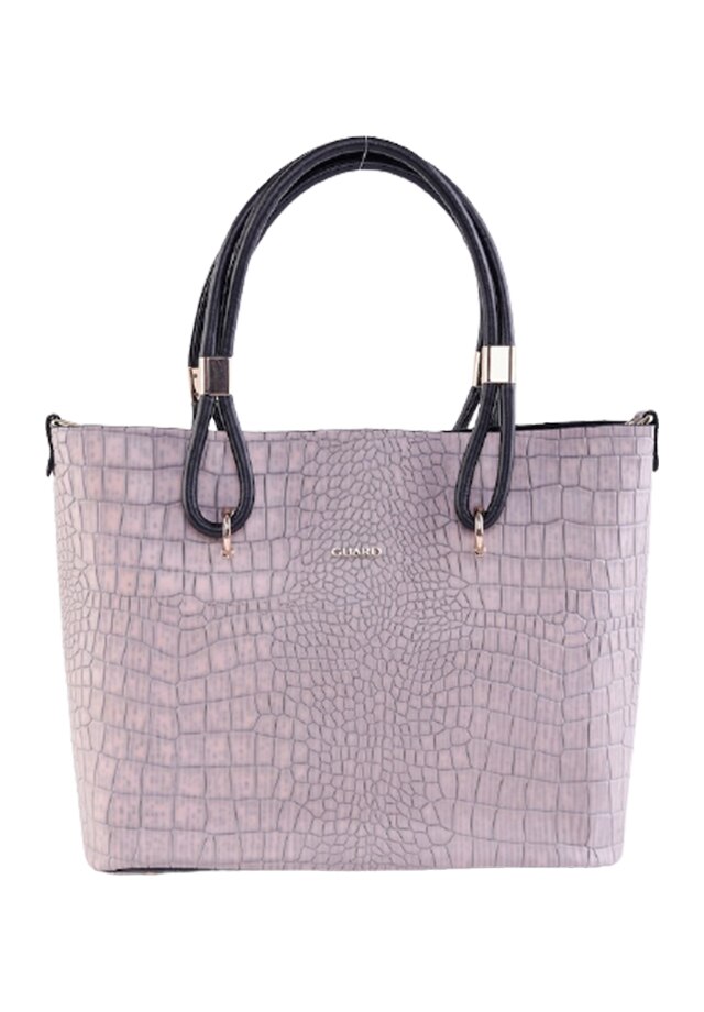 Geanta dama Guard 10020, piele ecologica,model piele sarpe roz deschis