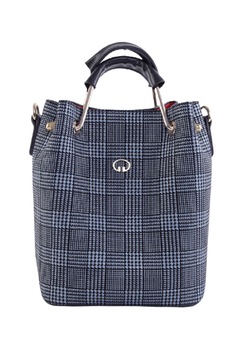 Geanta dama Guard 450, piele ecologica, model carori, albastru/negru Geanta dama Guard 450, piele ecologica, model carori, albastru/negru