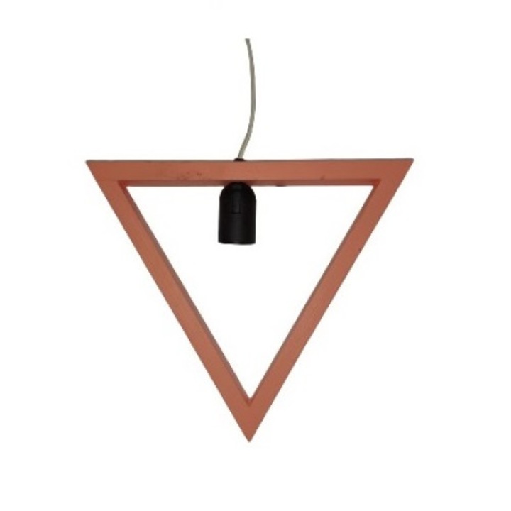 Lampa din lemn, Varsaw, 32x28x3.5 cm, corai