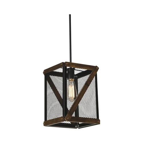 Pendul Klausen Lazarus, SP1, 1xE27, metal, lemn, negru/maro