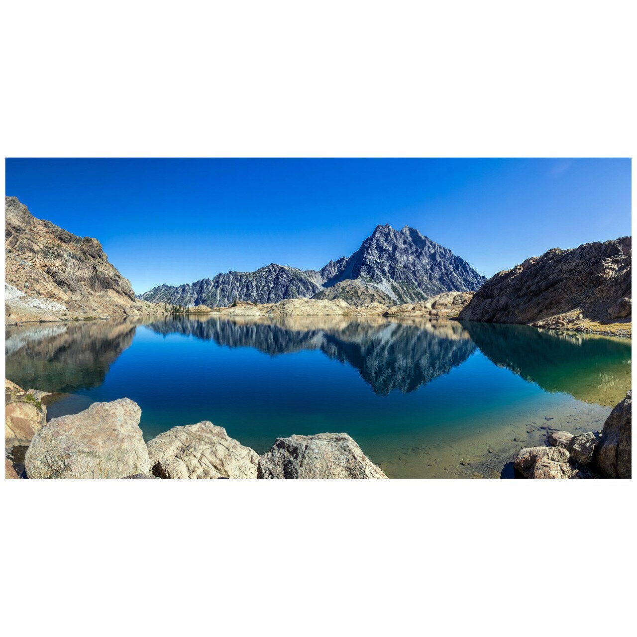 Fototapet Autoadeziv Panorama Alpina, Lac - NWL-019, 100 x 195 cm