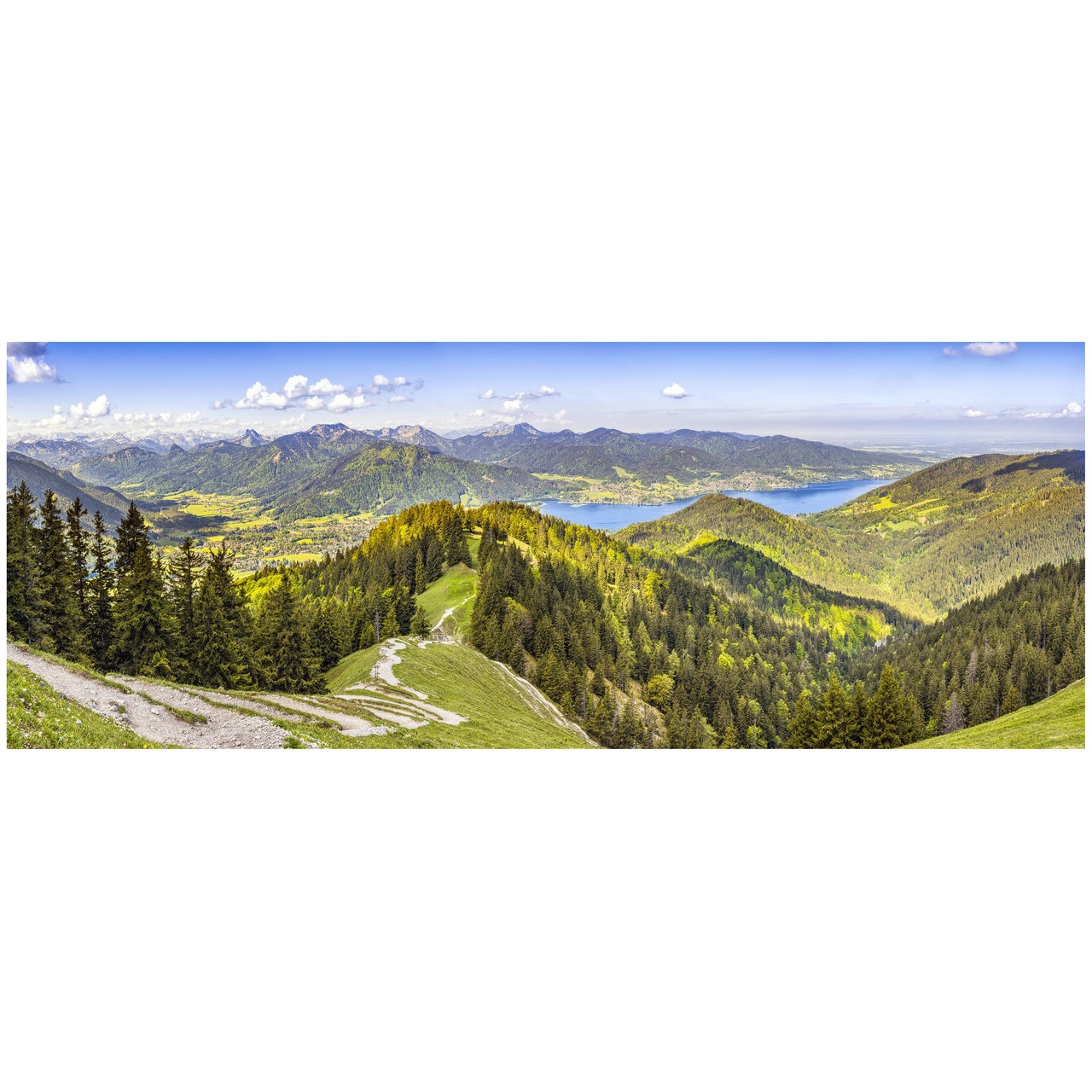 Fototapet Autoadeziv Panorama Alpina, Lac - NWL-018, 100 x 165 cm