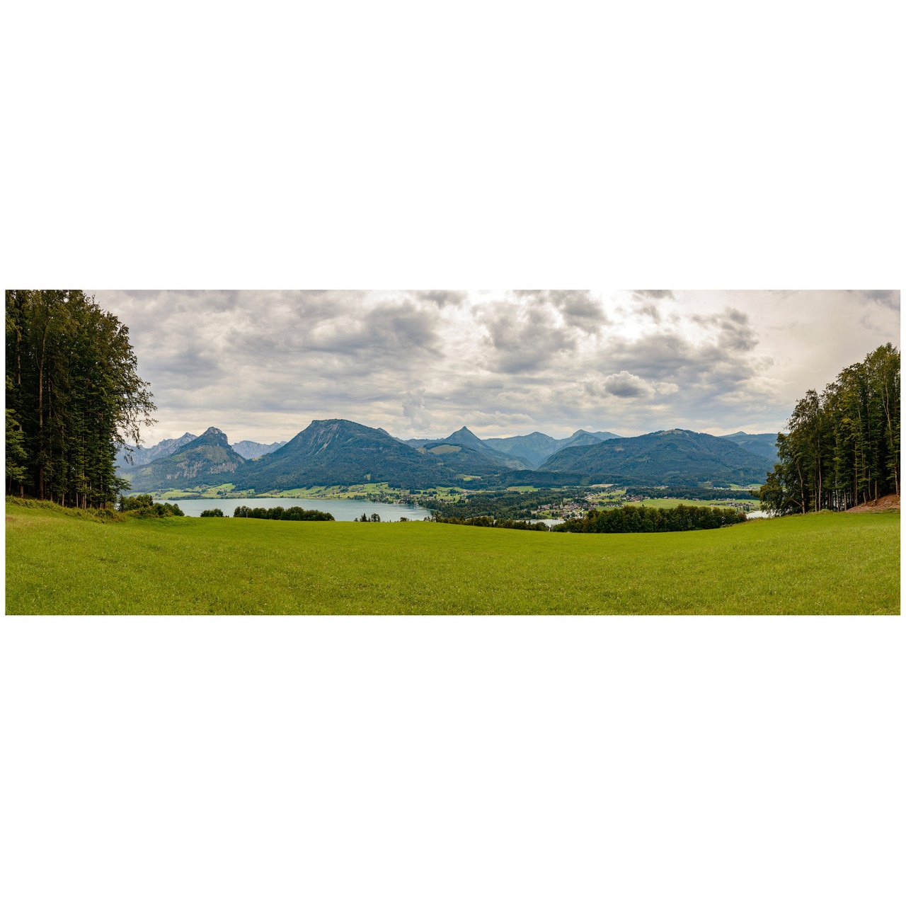 Fototapet Autoadeziv Panorama Alpina, Lac - NWL-020, 100 x 275 cm