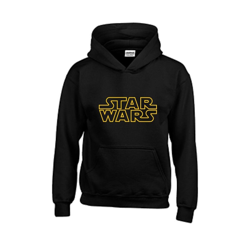 Hanorac copii personalizat, Star Wars, Gildan, Negru