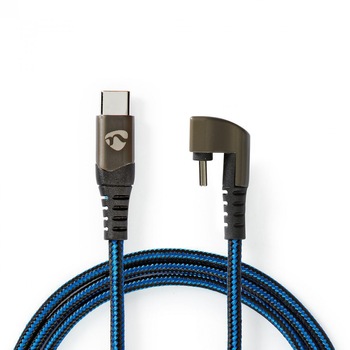 Cablu Usb 2.0-C la Usb-C unghi 180 grade 1m, Nedis GCTB60700BK10 Cablu Usb 2.0-C la Usb-C unghi 180 grade 1m, Nedis GCTB60700BK10
