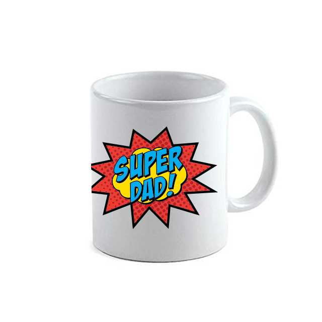 Cana personalizata Super Dad,ceramica alba,330ml
