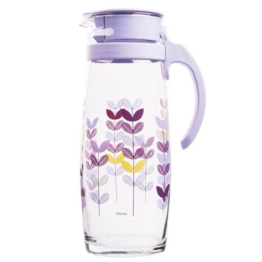 Cana cu capac Ocean Rona 3V20558 01G0012, Transparent/Multicolor, 1,66 L