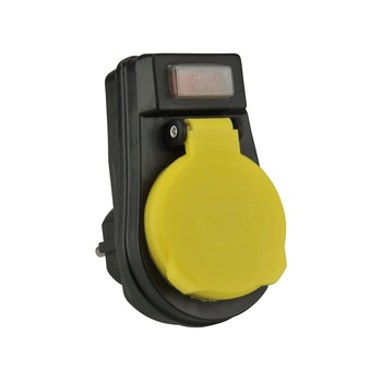 Priza cu comutator ON /OFF, pentru exterior, IP44, Unitec, maxim 3500 W Priza cu comutator ON /OFF, pentru exterior, IP44, Unitec, maxim 3500 W
