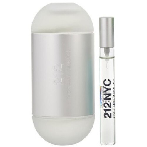 Set Apa de toaleta Carolina Herrera 212 Eau de Toilette 100ml + Eau de Toilette 10ml, Femei, 100 ml