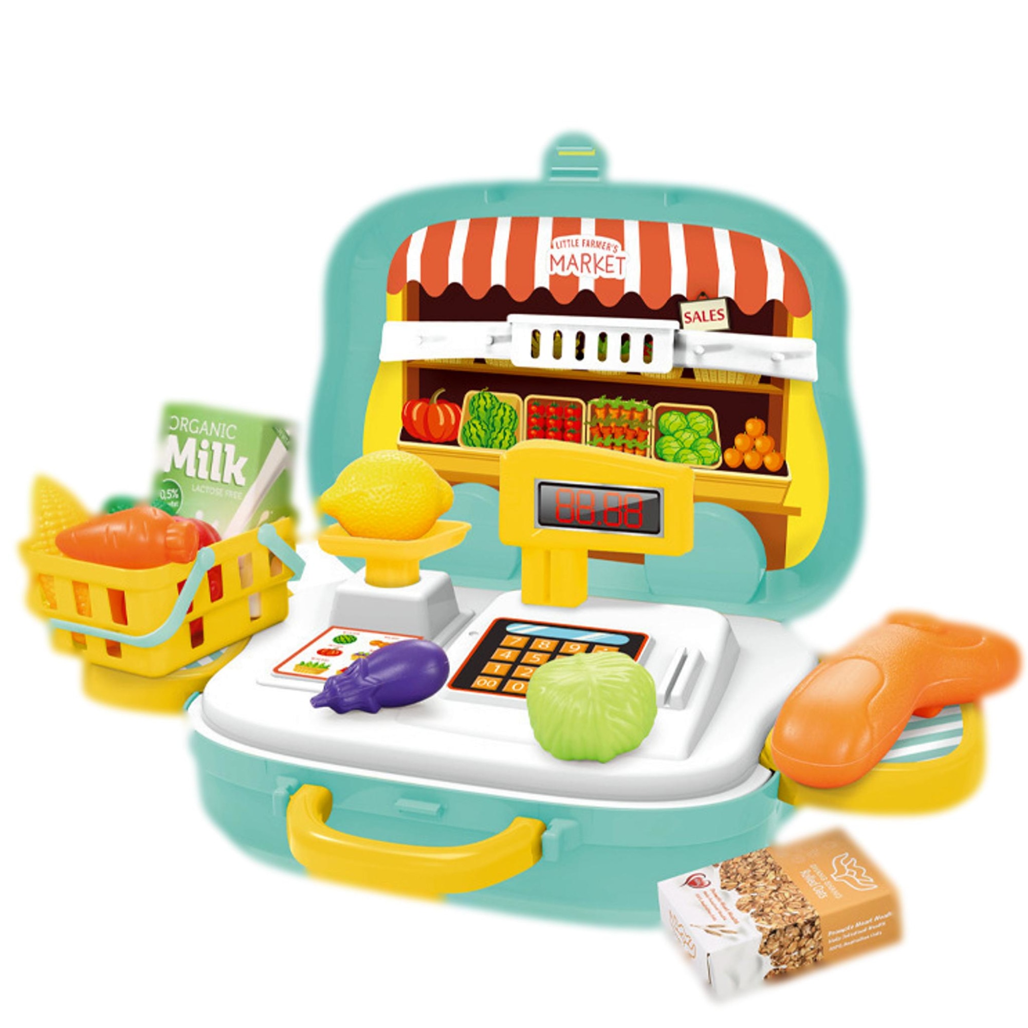 Set Supermarket cu Casa de marcat inclusa, Verde